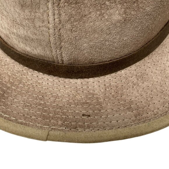 HENSCHEL Mens Outback Hat Size Large Brown Faux Suede Aussie Cowboy - Picture 10 of 13